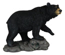 Large Realistic Strolling Black Bear Statue 16.5"L Rustic Cabin Decor Figurine