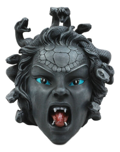 Greek Mythology Gorgon's Curse Severed Medusa Head Statue 6.25"Tall Stone Gaze