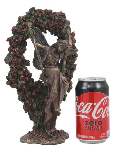 Ebros Faux Bronze Sheila Wolk Angel Gatekeeper Statue 10.5"Tall - Ebros Gift
