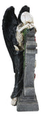 Large Winged Death Angel Grim Reaper Skeleton By Graveyard Tombstone Figurine