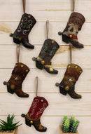 Pack of 6 Lone Star Lace Cross Turquoise Western Cowboy Cowgirl Boot Wall Decors