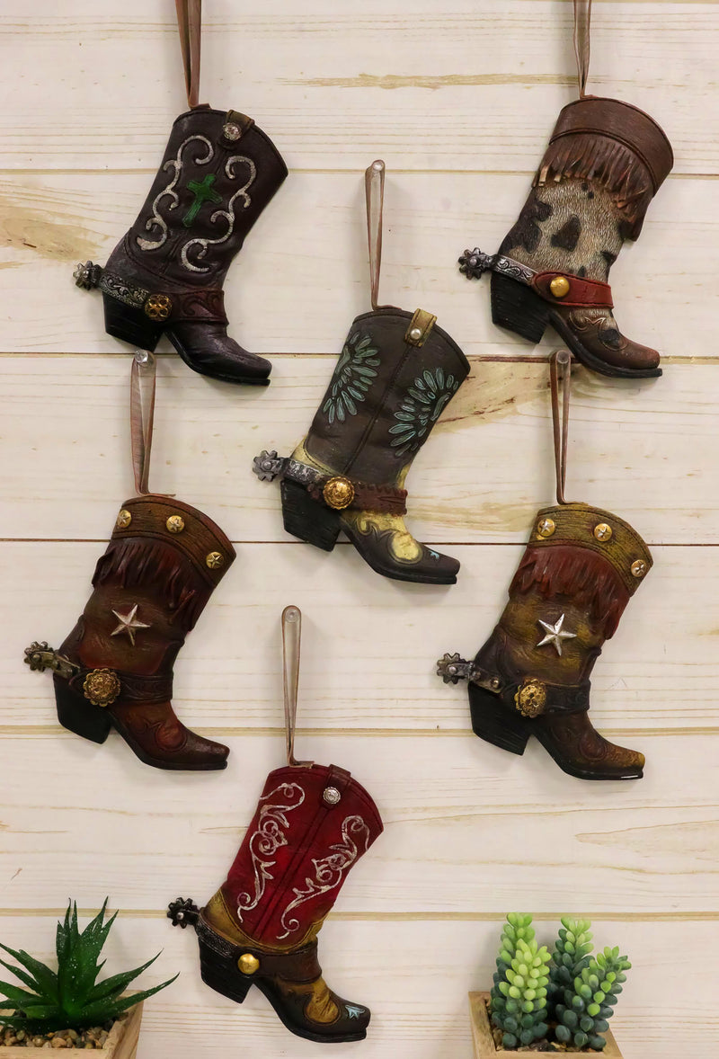 Pack of 6 Lone Star Lace Cross Turquoise Western Cowboy Cowgirl Boot Wall Decors