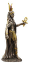 Egyptian Deity Goddess Hathor Holding Ankh Statue Patroness Of Love Motherhood