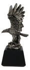 King Of The Skies Majestic Electroplated Silver American Bald Eagle Figurine