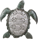 Ebros 3 Piece Galvanized Metal Swimming Sea Turtles Hanging Wall Decor Plaques - Ebros Gift