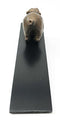 Ebros Brass Made Crouching Muscular Bulldog Door Stop Stopper Wedge Home Decor