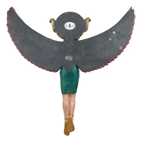 Large Ancient Egyptian Goddess Isis Ra With Open Wings Wall Decor Statue Plaque