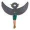 Large Ancient Egyptian Goddess Isis Ra With Open Wings Wall Decor Statue Plaque