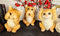 Three Wise Kittens See Hear Speak No Evil Tabby Cats Statue Set Animal Decor