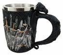 Ebros Gift Medieval Renaissance Dragon Iron Throne Of Swords Coffee Mug Drinking Beer Stein Tankard Cup