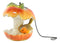 Ebros Red Apple Fruit With Perching Finch Bird Feeder With Hanging Chains Figurine