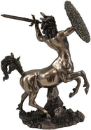 Ebros Greek Centaur Charging with Sword and Shield Statue 11.5" Tall Figurine
