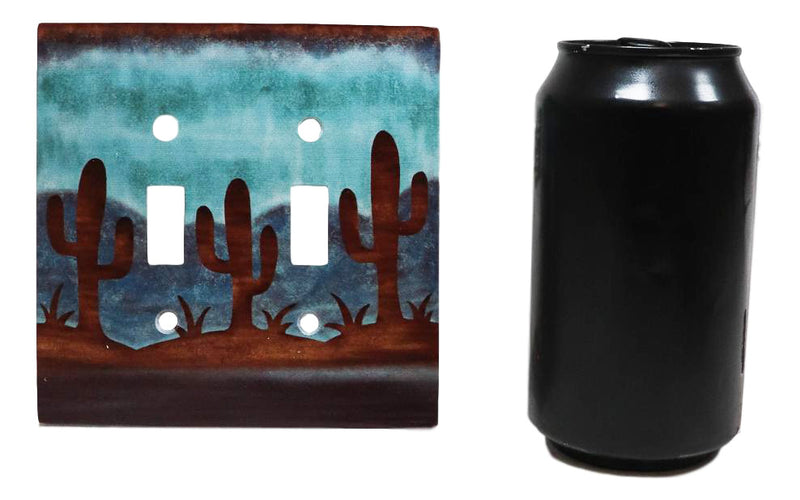 Pack of 2 Southwestern Desert Cactus Double Toggle Switch Wall Electrical Plate
