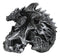 Large Dragon On Ossuary Morphing Skull with Celtic Tribal Patterns Figurine