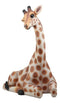 Large Madagascar Wildlife Sitting Giraffe Statue 19.5"Tall Safari Savannah Decor