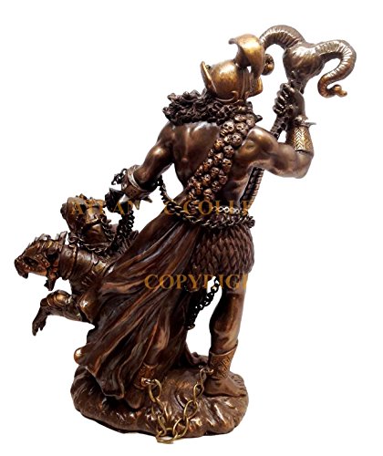 Ebros Gift Hades Supreme God of Underworld With Cerberus Guard Dog Decorative Figurine 9.5"H