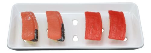 Japanese Raw Sushi Preparation Storage White Neta Zara Melamine Plates Set of 6