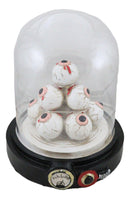 Occult Wicca Witchcraft Eyeballs Mound of Eyes In LED Light Cloche Glass Dome
