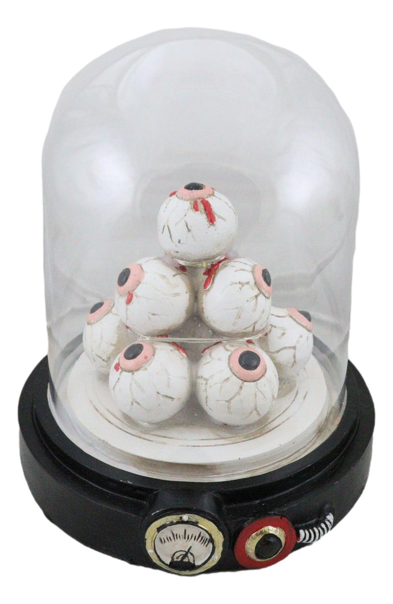 Occult Wicca Witchcraft Eyeballs Mound of Eyes In LED Light Cloche Glass Dome