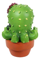 Ebros Octoprickles Octopus Faux Succulent Cactus With Flower In A Pot Mini Figurine