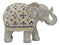 Ebros Large Gold Accent Mosaic Design Noble Elephant With Trunk Up Statue 9"L