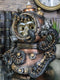 Marine Octopus Kraken Steampunk Divers Helmet With Skull Incense Cone Burner