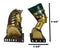 Ebros Golden Mask of Egypt Pharaoh King TUT and Queen Nefertiti Statue Set of 2