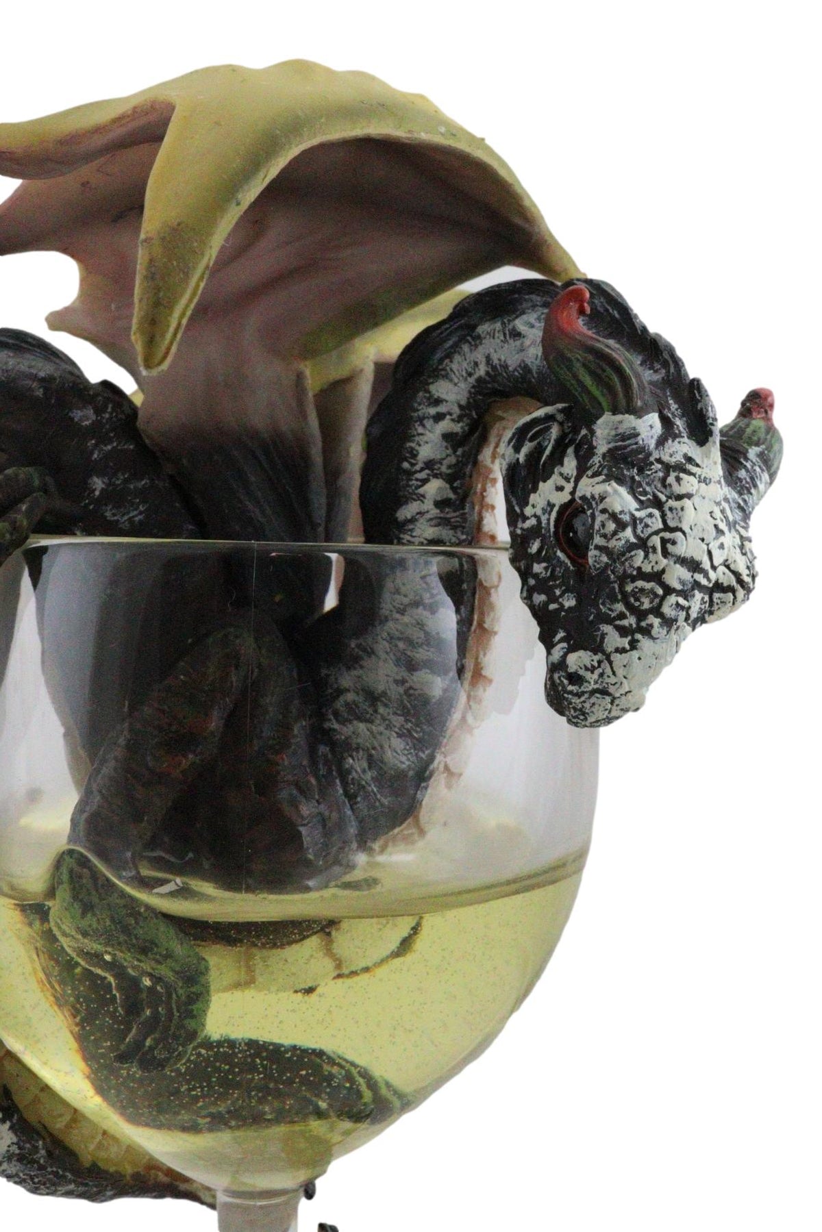 Ebros Drunken White Wine Spirit Dragon Statue Medieval Renaissance Fantasy Decor - Ebros Gift