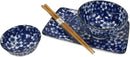 Ebros Made in Japan Dinnerware 8pc Set For 2 Plates, Bowls, Dish & Chopsticks