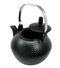 Ebros Gift Imperial Spotted Texture Teapot With Stainless Steel Handle 28oz (Black)