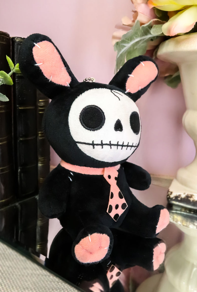Ebros Pink Polkadot Bunny Rabbit Furry Bones Skeleton Plush Toy Animal Doll