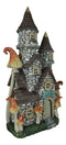 Fairy Garden LED Light Up Castle Stone House With Tall Tower Roofs Figurine