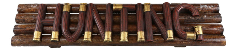 Rustic Western Shotgun 12 Gauge Bullets HUNTING Word Art Sign Wall Plaque Decor