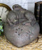 Pet Memorial My Love Sleeping Angle Dog Foot Print Rock Urn Bottom