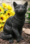 Ebros Large Lifelike Pawing Mystical Black Cat Statue 11.75"H with Glass Eyes