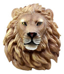 Ebros Lion Head Wall Decor Plaque 16"Tall Taxidermy Art Alpha Pride Rock King