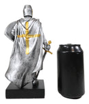 Ebros Caped Templar Medieval Crusader Knight Of The Cross Suit Of Armor Figurine