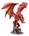 Ebros Large Roaring Volcano Dragon On Rock Statue 14" Tall Red Fire Dragon Sculpture