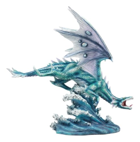 Large Flying Sea Dragon Statue 16.5"Long Mythical Fantasy Ocean Dragon Lord