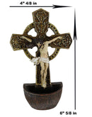 Jesus On The Cross Crucifix Wall Mount Or Desktop Dresser Plaque Holy Water Font