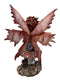 Amy Brown Red Haired Enchanted Forest Mushroom Fairy Decorative Figurine 6.25"H