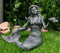 Ebros Gift 6.5" Tall Nautical Siren Mermaid Holding Starfish Cast Iron Rustic Verdigris Vintage Patina Finish Statue Ocean Goddess Princess Coastal Beach Under The Sea Mermaids Decorative Accent