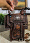 Rustic Western Cowboy Horse Saddle Lone Star Money Coin Savings Piggy Bank