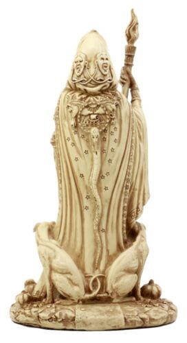 Ebros Ivory Hecate Statue Greek Goddess Hekate with She-Dogs Figurine 10.75" H