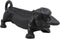 Ebros Cast Iron Rustic Black Sausage Dachshund Dog Boot Cleaner Scraper Weathered Outdoor Patio Backyard Entrance Accent Statue 12.75" Long for Dirty Shoes Boots Footwear