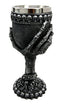 Ebros Gift Grasp Of The Undead Red Eyed Zombie Ossuary Skeleton Graveyard 6"H Wine Goblet Cup