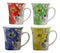 Ebros Colorful Victorian Floral Blossoms Glazed Porcelain Ceramic 12oz Mug 4"H