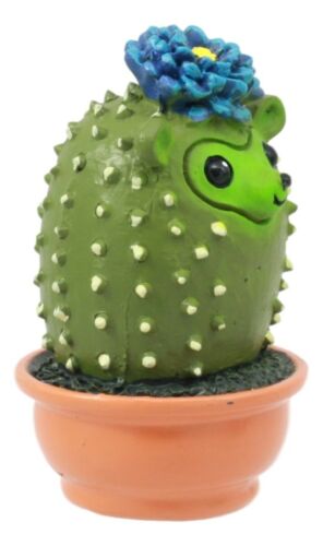 Pokey Cactus Hedgehog In A Pot Figurine Whimsical Fairy Garden Succulent Decor
