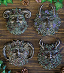 Ebros Greenman Horned God Four Seasons Of The Year Set Winter Spring Summer Fall