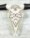 Large 27 Inch Long Legacy Longhorn Cow Black and White Tattoo Design Figurine